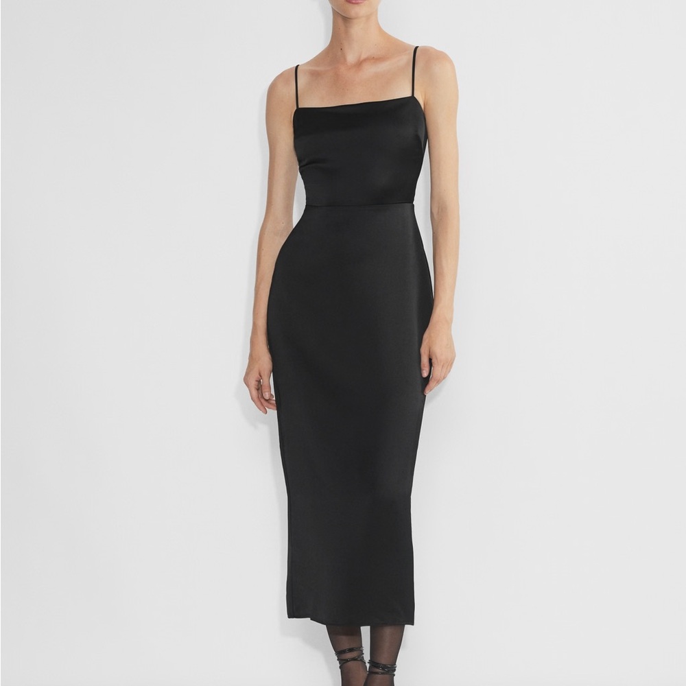 NWT Aritzia Elegant Black Spaghetti Strap Dress